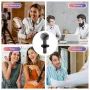 K3 Wireless Lavalier Microphone with Windproof Cover Smart Noise Cancelling Audio Video Recording Mini Mic for iPhone Android Mobile Phone Microphone