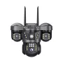 6MP Triple Lens Surveillance Camera Outdoor 4G WiFi Camera Auto Tracking Camera Two-Way Voice Camera