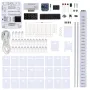 TWE-24 VU Meter Tower DIY Kit LED Music Spectrum 24H/12H Time Format Colorful Voice Control USB 5V Adjustable Sensitivity Brightness Control 6 Display Modes