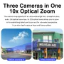 6MP UHD 4G Wireless PTZ Solar Camera Three Lens 10X Zoom Outdoors IP Camera with Solar Panel IR Night Vision PIR Detection IP66 Waterproof Security Surveillance Camera