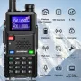 Baofeng UV-5RH 5W Tri-band EU Walkie Talkie 1.77inch Screen Large Range 2500mAh Type-C Rechargeable Handheld Two-way Radio with LED Flashlight FM Radio