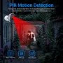 ESCAM G14 3MP Full HD WiFi IP Camera AI Recognition H.265 Rechargeable Battery PIR Alarm Cloud Storage Night Vision Two Way Audio PIR Motion Detection
