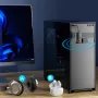 A5 Pro Wireless HiFi bluetooth Adapter RGB Light Transmitter Receiver 3.5mm AUX Music Player Supports CVC 8.0 Intelligent Noise Cancelling Plug and Play for Car Laptop Radio TV