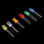 F5 150pcs 5mm Multi-colors Lights Emitting Diodes Assortment Kit White Red Yellow Green Blue Orange F5 DIY PCB