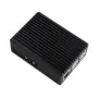Aluminum Stripe Grooved Case For Raspberry Pi 5 Built-In Cooling Fan and Heatsink Pillars