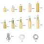 910Pcs M3 Copper Standoff Screws Nuts Washers Assortment Kit 6mm to 14mm Standoffs for PCB Mounting Hardware DIY Projects Electronics