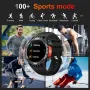 LIGE 1.46inch HD Screen Massive Battery Compass bluetooth Call Heart Rate Blood Pressure Monitor SOS Emergency Call Sleep Monitoring Multi-sport Modes Music Playback 10M Waterproof Smart Watch with Flashlight