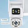 Y21 2MP+2MP Wireless Dual Lens Security Camera 360° Panoramic AI Tracking Color Night Vision Two-Way Audio Waterproof Motion Detection Real-Time Alerts Outdoor Surveillance Cameras