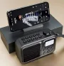 SANSUI F37 Mini Portable FM Radio Outdoor Bass bluetooth 5.3 Speaker Recorder with LED Display Hands-free Call Support TF USB Disk Playback MP3 Music Player with Lanyard