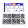 200pcs DIN985 Hex Nylon Insert Self Lock Nut Nylock Locknut Assortment Kit Set M2 M2.5 M3 M4 M5 M6 M8 304 A2-70 Stainless Steel