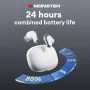 Monster MQT52 TWS Wireless Earbuds bluetooth 5.4 Earphone 13mm Drivers 360° ACS Panoramic Sound AI Call Noise Reduction Dual Wind Noise Resistance In-ear Sports Headphones