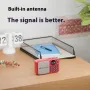 SANSUI U1 FM Radio Portable bluetooth Speaker Built-in Dual Magnetic Speakers Support TF Card U Disk 3.5mm AUX Playback Rechargeable Digital MP3 Player with Lanyard