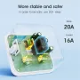 Tuya Smart Home WIFI Plug Socket 16A Universal Travel Universal Conversion Socket Outlet Power Monitor Timer Countdown Function Voice Control with Alexa Google Home