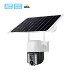 VC3 WiFi Солнечная камера 2 Мп PTZ Наружное питание Camara HD Ночное видение PIR Обнаружение гуманоидов Двусторонняя аудиосистема видеонаблюдения Защита безопасности Встроенная батарея с солнечной панелью IP66 Водонепроницаемая камера безопасности