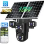 Guudgo 2MP+2MP+2MP+2MP Four Lens Solar Camera 5X Zoom 4G AOV Outdoor Security Camera 360 Degree Smart Night Vision Waterproof Camera