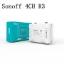 SONOFF 4CH R3 AC100-240V 50/60Hz 10A 2200W 4 Gang WiFi DIY Smart Switch Inching Self-Locking Interlock 3 Working Mode APP Remote Control Switch Works with Alexa and Google Home