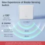 Tuya Zigbe 1/2/3 Gang Smart Wall Light Button Switch with 6M Radar Human Motion Detection Alarm Sensor No/Need Neutral Wire Switch 110-240V Smart Life APP