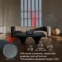 ZX1006A Digital Projection Alarm Clock with Temperature Time 180°Rotation LED Display Dual Alarm Clock Snooze Function USB Electronic Table Bedroom Bedside 3D Wall Projection Clocks
