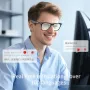 Senbono A01 Smart bluetooth Glasses bluetooth 5.3 100+ Language Translation AI Noise Reduction Hands Free Voice Control UV Protection Semi-Open Ear Audio Glasses