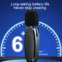 VIMAI AP006 Wireless Lavalier Microphone Smart Noise Cancelling Mic 50m Range 6H Battery Life USB-C/iP Interface Compatible for iPhone Android Camera Live Streaming Recording