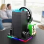 Quạt tản nhiệt trên nóc Ipega PG-XBX024S cho Xbox Series X Host RGB Đế điều khiển nhiệt độ thông minh + Giá treo tai nghe phía trên