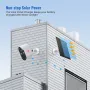 Telecamera IP WIFI solare 1080P HD con rilevamento umano AI, audio bidirezionale, visione notturna a colori, IP65, resistente alle intemperie, sorveglianza WiFi alimentata ad energia solare