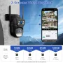 Hiseeu WS419B WS419QB 9MP WIFI IPカメラ 3レンズ＆デュアルスクリーン 8倍ズーム PTZカメラ AI自動追跡 セキュリティビデオ監視カメラ