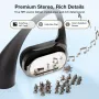 Blitzrock CT3 Pro Open Ear Earphone Air Conduction Earhook Rich Balanced Sound AI ENC 4 Mics Clear Calls 40H Playtime App Control IPX5 Waterproof Sports Headphones