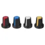 20PCS Single Potentiometer B5k/10k/20k/50k/100k Black White Blue Red And Yellow Knob Cap Set Boxed Knurled Shaft Linear Rotary Taper Potentiometer