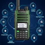 BaoFeng UV-13 PRO V2 Güçlü Çift Bantlı Telsiz Tip-C Şarj Cihazı 16KM Uzun Menzilli UV13 Pro Alıcı-Verici Amatör İki Yönlü Radyo