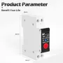 1P 16A 32A Tuya WiFi Smart Circuit Braker Smart Home Electricity Monitor Wireless APP Remote Control WiFi Switch Work with Alexa Google Assistant Tmall Genie