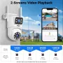 Hiseeu 6MP WiFi Dual Lens Camera Security Camera System Kit 3K IP Cameras with 10CH NVR Recorder Set P2P Video CCTV Surveillance System