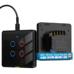 SMATRUL Tuya Wireless WiFi RF433 Smart Home Wall-mounted Light Switch Touch Panel Control Switches Timing Function Remote APP Control Voice Control with Alexa Google Assistant Yandex Tmall Genie