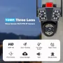 Three Lens 6K 12MP WiFi IP Camera Waterproof Three-Screen PTZ CCTV Color Night Vision Motion Detection Security Surveillance Cam