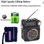 M8 Mini Portable Radio FM AM SW Stereo Pocket Radios Receiver Multifunctional Wireless bluetooth Music Player with LED Flashlight