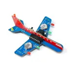 HU-089 LED Airplane Model DIY Kit NE555 CD4017 Circuit Multi-Color Lights Compact Design Battery Powered Electronics Soldering Practice