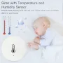 Tuya ZIGBE Temperature and Humidity Sensor with Siren Intelligent APP Remote Control Thermometer Hygrometer Detector