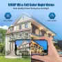 A18 2MP Wireless WiFi Monitoring Camera Full Color Night Vision Motion Detection Alarm Record Tuya Plug-in Security Camera EU Plug