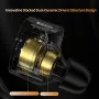 KZ Castor Wired Earphone Tuning Adjustable Dual Drivers IEM HiFi Sound Deep Bass 3.5mm Wired In-ear Earphone Headphone