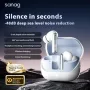 Sanag T51S TWS bluetooth Earbuds ANC Earphone -48dB Active Noise Canelling 6-Mic AI Call Noise Reduction 360° Surround Sound 30H Playback Sports Headphones