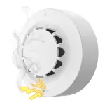 Tuya Wifi Smoke Sensor Alarm 80DB Smart Fire Temperature and Humidity Detector Security Protection Voice Control with Alexa Google Home Smart Life APP