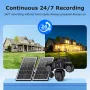 20MP AOV 4 Lens Solar Security Camera 4 Views Simultaneous Monitor Color Night Vision PIR Human Detect 2 Way Audio IP66 Waterproof Outdoors Wireless Surveillance Cameras