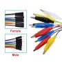 20cm 30cm 10pin Double-end Alligator Clips Jump Wire Male Female Crocodile Clip Test Lead Jumper Wire Line Cable Connection