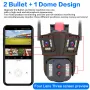 Telecamera PTZ per esterni con tripla telecamera 4MP+4MP+4MP, zoom 10X, Wi-Fi, monitoraggio automatico, audio bidirezionale, quattro obiettivi, tre schermi, telecamera di sorveglianza di sicurezza CCTV