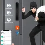 Serratura per porta con riconoscimento facciale 3D, impronta digitale, telecamera, WiFi, serratura intelligente per porta, app Tuya, sblocco remoto, batteria da 4200 mAh