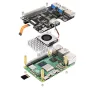 Raspberry Pi 5 PCIe a Gigabit Ethernet e USB 3.2 Gen1 HAT Scheda di espansione Pi5 PCIe HAT 3xUSB 3.2 Gen1 Gigabit Ethernet Plug and Play