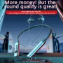 GYM-886Pro Sports Neckband Headset Wireless bluetooth 5.4 Earphone Composite Diaphragm 360° Stereo Surround Sound DSP Noise Cancelling LED Digital Display 50H Playback Support TF Card Playback In-ear Headphones