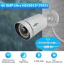 Hiseeu 4K UHD 4CH 8MP PoE Security Camera Kit Color Night Vision Two-way Audio Humanoid Detection Remote APP Viewing Outdoors IP Monitoring Cameras Kit
