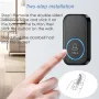 Wireless Doorbell IP44 Waterproof Smart Home Welcome Door Bell 300M Range 60 Ringtones 5-level Volume Adjustable Intelligent Home Chime Bell Kit EU Plug