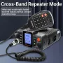 WOUXUN KG-M70 25W Mobile Walkie Talkie VUF UHF Cross-Band Repeater Dual Band Long Range 999CH High Power Car Radio Station with Microphone
